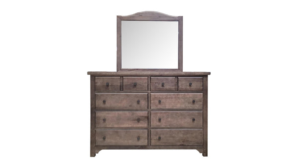 Farmhouse Gray Dresser & Mirror